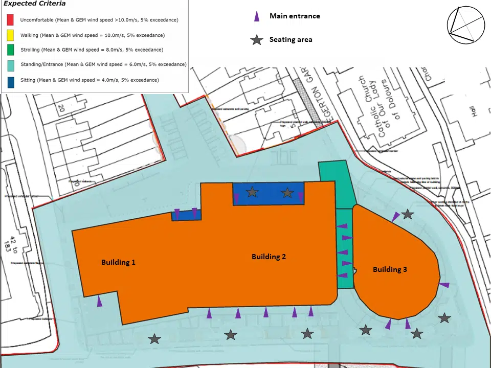 Wind Conditions for the Proposed Development (Winter/Worst Season)