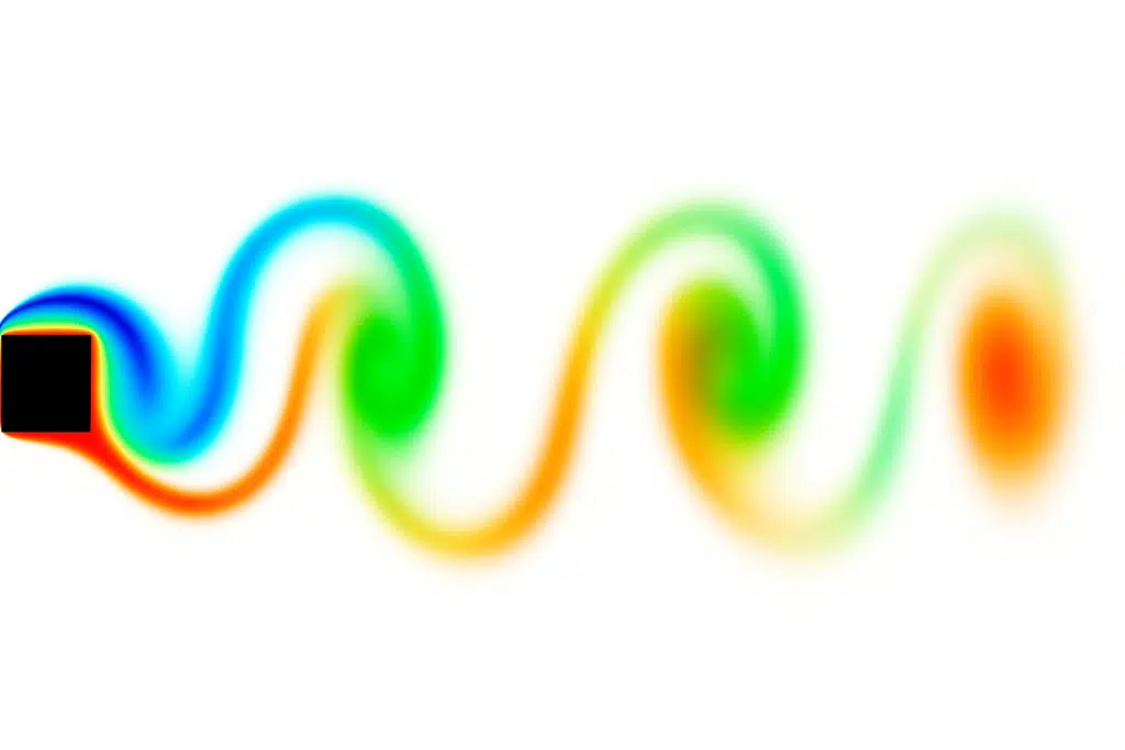 Coherent Vortex Shedding of a Square Plan Building