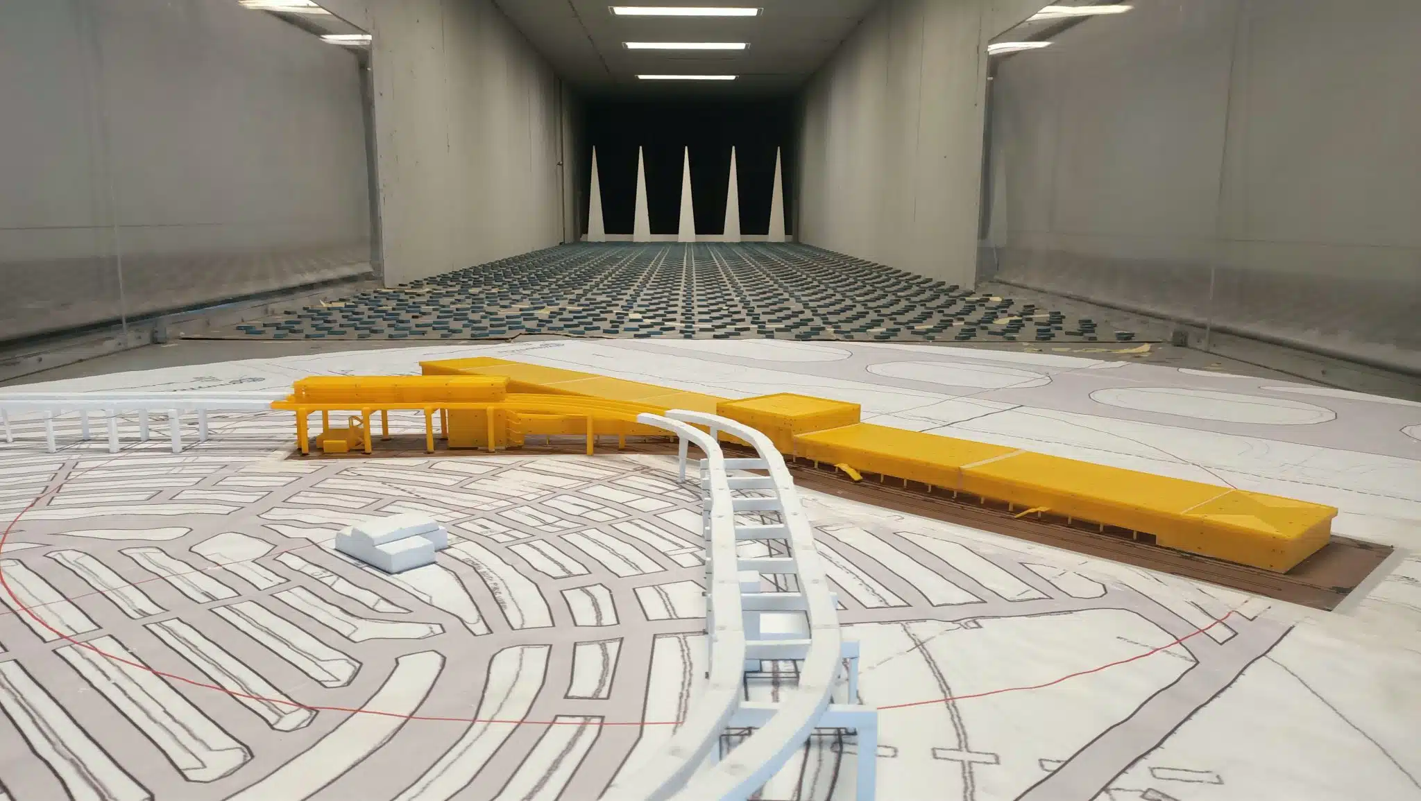 Wind Tunnel Testing Model Terminal F at DFW